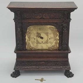 T Farrington musical bracket clock inscribed G.W. Braikenridge Esq Brislington 1833 in figural