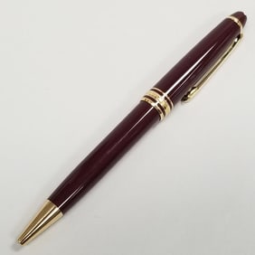 Mont Blanc Meisterstuck ball point pen- (no pen insert) classic burgundy with case & box- box 1"H 6