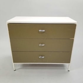 Herman Miller steel frame cabinet with 3 drawers- (some as seen) 29 1/2"H 33 1/2"W 18"D