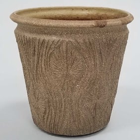 Robert Maxwell Studio stoneware 'Earthgender' pottery planter- 7 1/2"H 7 5/8"D