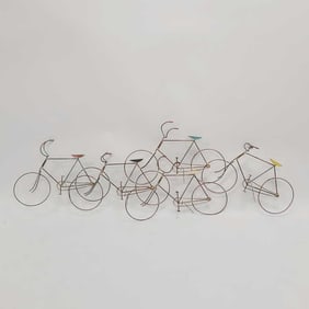 Curtis Jere' signed bicycle wall hanging- 22"H 59"W