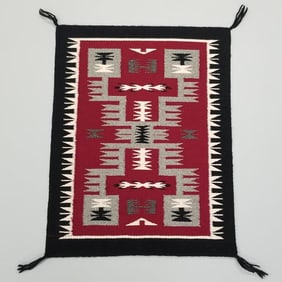 Navajo rug- Storm- weaver Elsie Whitehorse Cristofs, Santa Fe- 18 1/2" x 24 1/2"