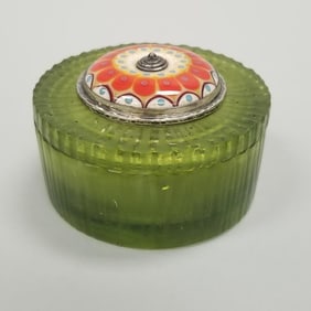 Kristina Logan limited edition 9/10 signed & dated 2015 glass lidded box with art glass blown