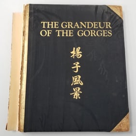 The Grandeur of the Gorges- Donald Mennie book- 1926- with tip ins (binding as seen) 12 1/2"H 10