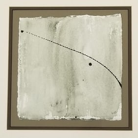 Karen Ross pencil signed initialed watercolor- 27 1/4"H 27 1/4"W framed O.D.