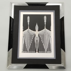 Erte "Les Bijoux de Perles (The Pearl Jewels)" pencil signed & numbered 247/300 framed serigraph