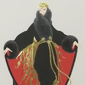 Erte Faubourg St. Honore" pencil signed & numbered CLI/CCL embossed framed serigraph (scuffs to