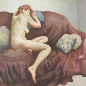 Coyle (Mike) signed oil painting on canvas- 28"H 34"W framed O.D.