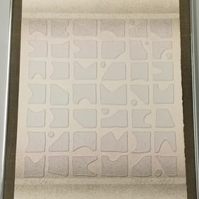 Paul Maxwell pencil signed & numbered 230/250 mixed media artwork "Ancient Tablet" with COA- 27