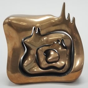 Aharon Bezalel bronze sculpture "Evolution" edition 1/9 with COA- 6 7/8H 6 3/4"W