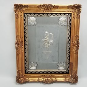 Venetian mirror by master engraver Francesco Andolfato (pupil of Master Ongaro) with provenance-