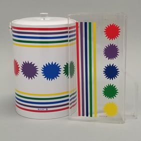 Gucki signed cooler & pitcher- 12 1/4"H 8"D larger