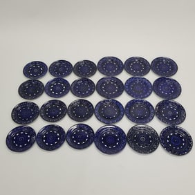 24 Arabia Finland plates: 12 @ 7 3/4"D; 12 @ 6 7/8"D