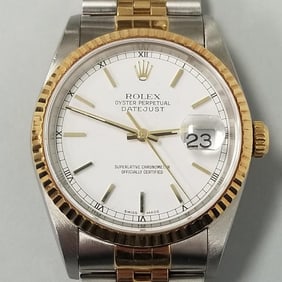 Rolex Oyster Perpetual Datejust 36 watch - stainless steel & 18K yellow gold with white dial -