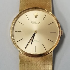 Rolex Cellini 18K yellow gold watch with champagne dial - reference #4112- 80g total; 7 1/4"L