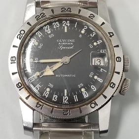 Glycine Airman Special automatic Swiss stainless steel watch #609247- currently running; estate item