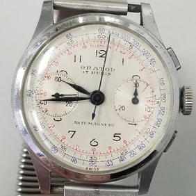 Vintage Orator chronograph stainless watch- case back # 339146 (not running)