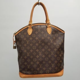 Louis Vuitton Lockit vertical purse with classic monogram (no key, shows light wear) 19"H incl.
