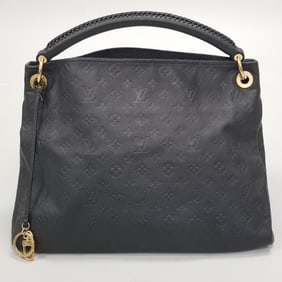 Louis Vuitton dark navy blue monogram Empreinte Artsy handbag (shows light wear on corners) 16"H