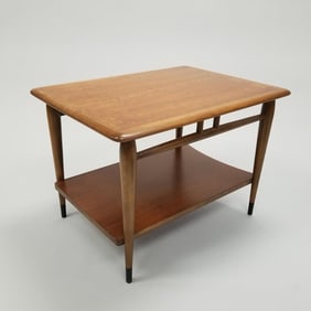 Lane mid-century walnut side table- 20"H 28"W 21"D
