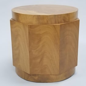 Dunbar octagonal coffee table base #4406- swirled mahogany- signed with tag and original shipping