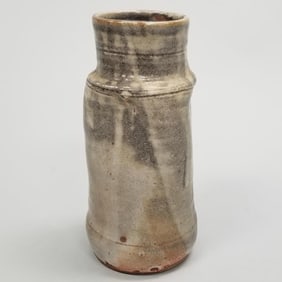 Tall Warren Mackenzie stamped with additional Stillwater mark dimpled vase- 12"H