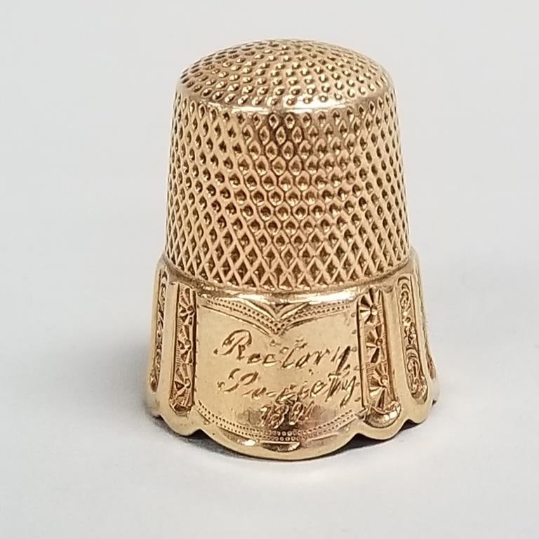 14k gold thimble dated 1891: 6.5 grams (1 of 7)