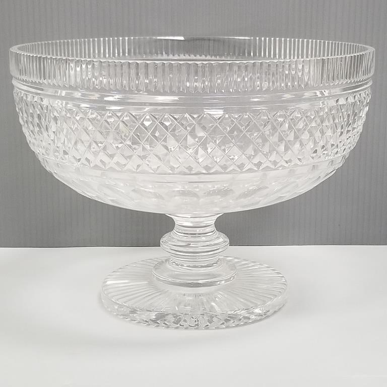 Large Waterford cut crystal centerpiece bowl- 8"H 10 3/4"W: Large Waterford cut crystal centerpiece bowl- 8"H 10 3/4"W