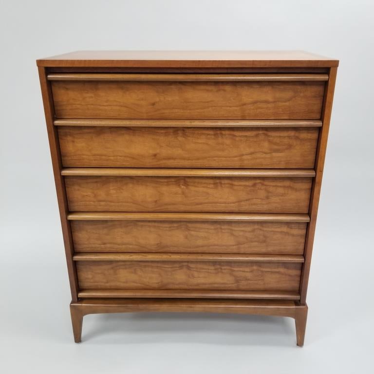 Lane Rhythm 5-drawer walnut dresser- 43 1/2"H 36"W 18"D (1 of 10)