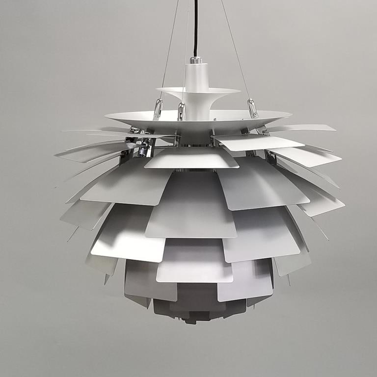 Contemporary Louis Poulson PH style artichoke fixture in steel finish- approx. 21"H 23"D fixture: Contemporary Louis Poulson PH style artichoke fixture in steel finish- approx. 21"H 23"D fixture only