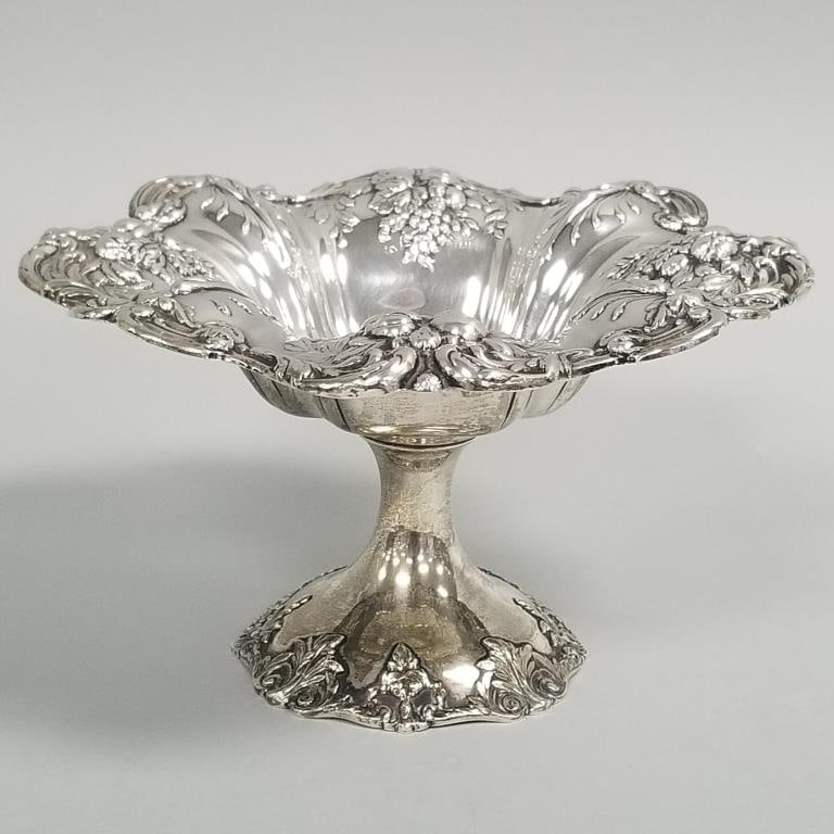 Reed & Barton Francis I sterling silver compote- 13 toz; 4 3/4"H 8"D (1 of 15)
