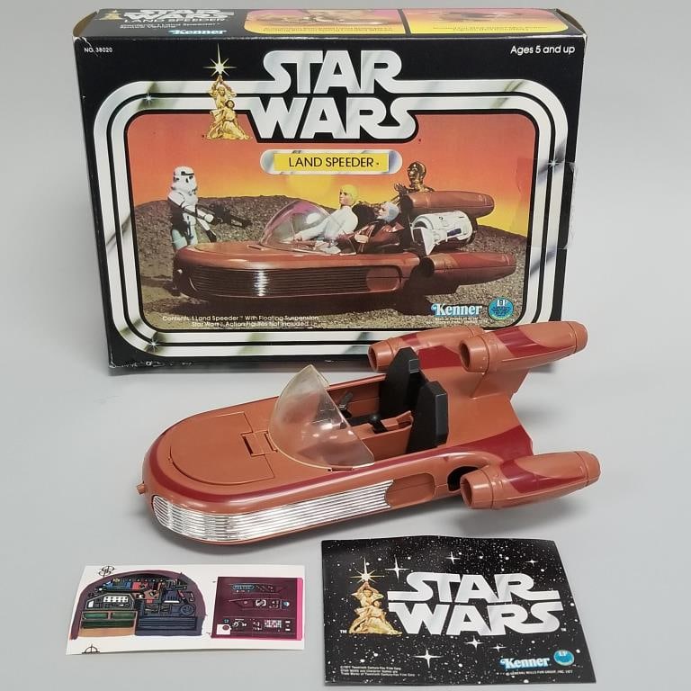 Star Wars Land Speeder- Kenner- in box (wear to box) 7 1/2"H 10 5/8"W 3 1/4"D box (1 of 17)