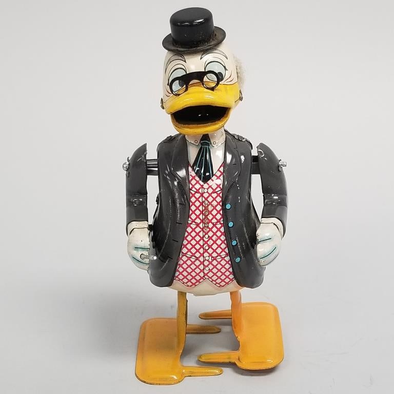 Linemar Professor Ludwig Von Drake wind-up toy (missing fuzzy hair on one side)- 6"H 2 1/2"W 2 1/4"D (1 of 11)