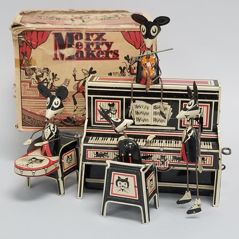 Marx Merry Makers House Band tin litho wind up toy with box (box as is)- 6"H 7 1/2"W 5 1/2"D box (1 of 20)