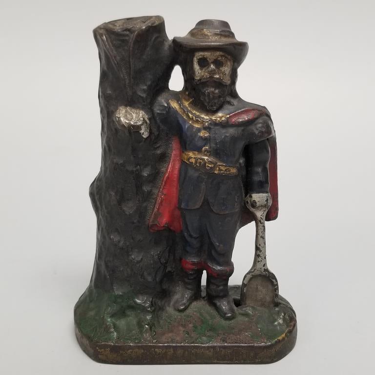 "Captain Kidd" cast iron bank- 6"H 4 1/2"W 2 1/4"D (1 of 10)