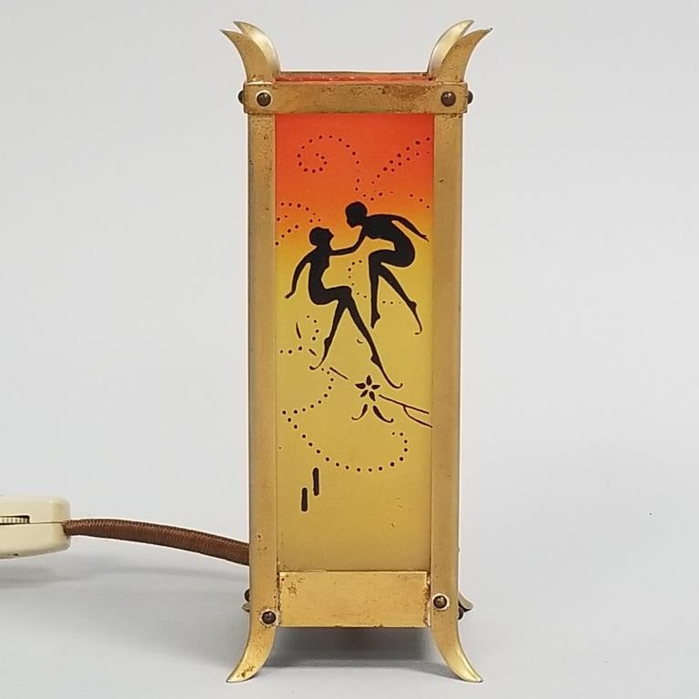 DeVilbiss Art Deco perfume lamp- working (missing top cap) 5 1/2"H 2 1/4"W 2 1/4"D (1 of 15)