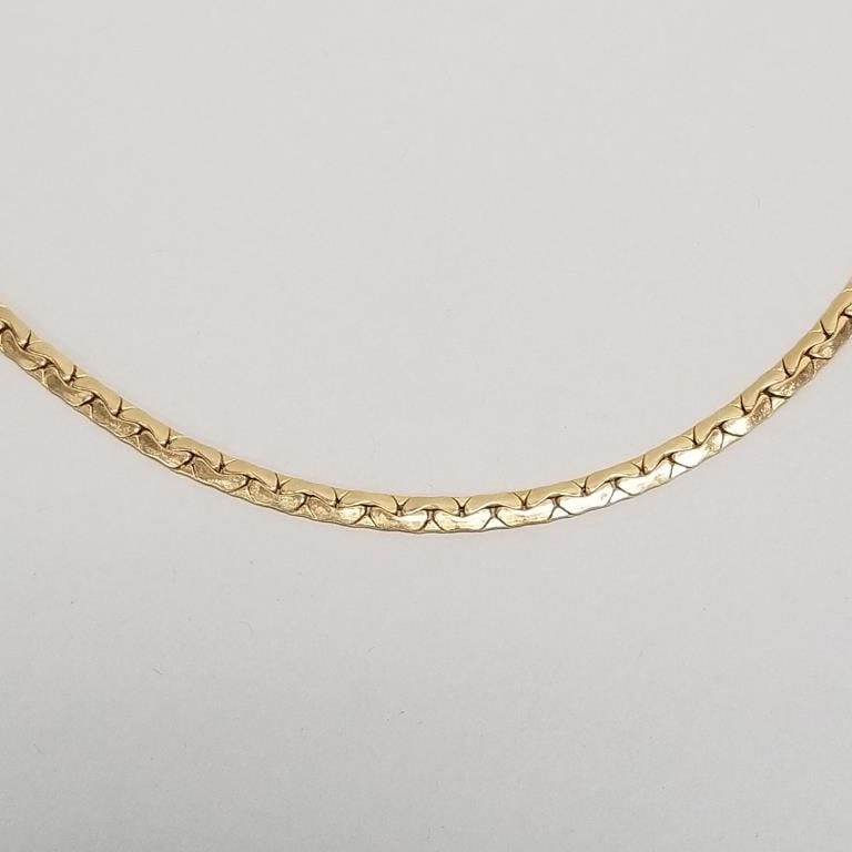 14K gold chain necklace- 8.6g; 18"L: 14K gold chain necklace- 8.6g; 18"L