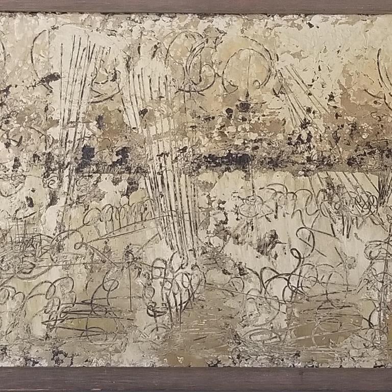William G. Congdon oil painting on board "Landscape #2" '52- signed on reverse & Betty Parsons: William G. Congdon oil painting on board "Landscape #2" '52- signed on reverse & Betty Parsons Gallery label- 19"H 46 1/2"W