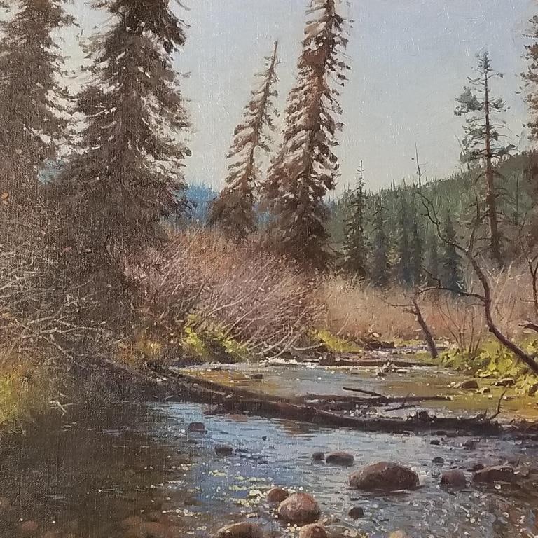 Francois Koch signed oil painting on canvas "Autumn in the White Mountains" - framed 25 5/8"H 31: Francois Koch signed oil painting on canvas "Autumn in the White Mountains" - framed 25 5/8"H 31 5/8"W OD