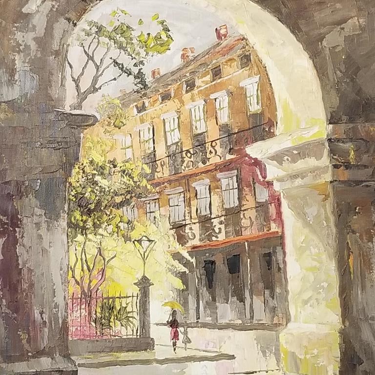 Edmond Blouin signed oil painting on board- unframed 20"H 16"W (1 of 12)