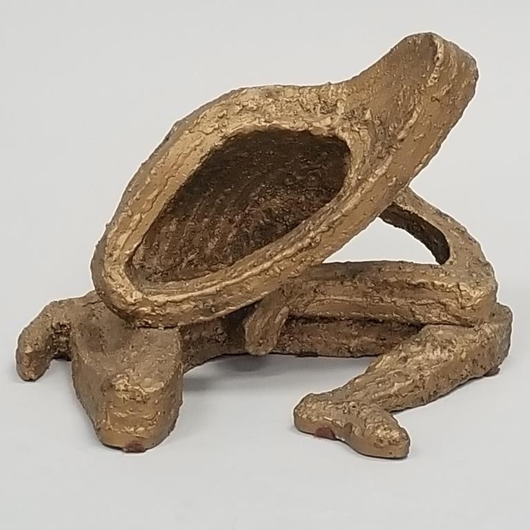 Metal figural sculpture- 11"H 17"W 13"D: Metal figural sculpture- 11"H 17"W 13"D