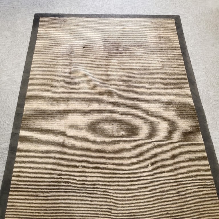 Modern design thick pile striped rug- 11' 4" x 8' 5" (1 of 12)