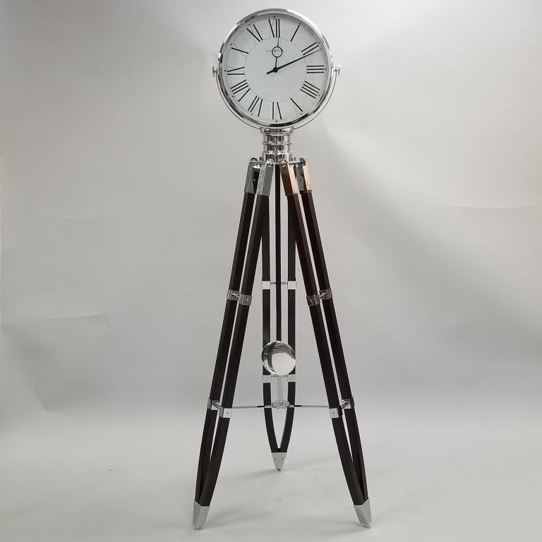Howard Miller Caspian clock on tripod base- 72 3/4"H (1 of 14)