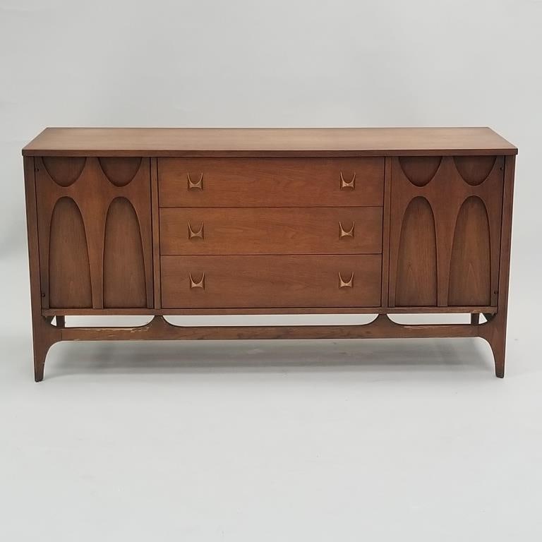 Broyhill Brasilia walnut credenza- 27 7/8"H 56"W 17 1/8"D (1 of 16)