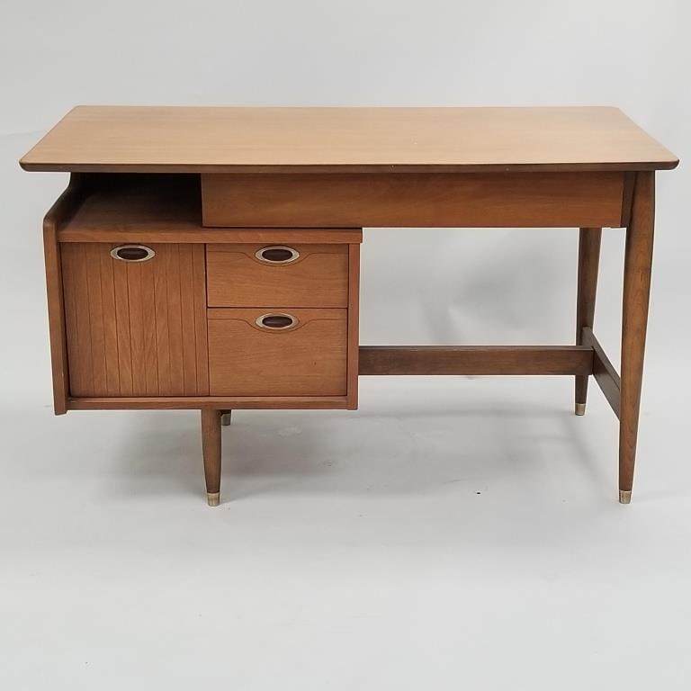Mid-century writing desk with drawers- 29 3/4"H 49"W 25"D (1 of 13)