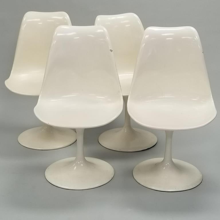4 mid-century fiberglass swivel chairs (some as seen) unsigned- 33 1/4"H 20"W 22"D: 4 mid-century fiberglass swivel chairs (some as seen) unsigned- 33 1/4"H 20"W 22"D