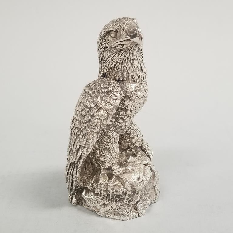 Sterling silver clad eagle figure- 4 3/4"H 2 1/2"D (1 of 12)