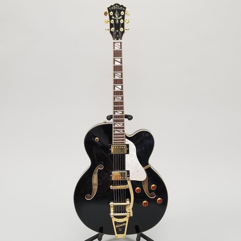 Washburn hollow body guitar- model #J-9; S# SK020404575- no case- 42 3/4"L 17 1/4"W: Washburn hollow body guitar- model #J-9; S# SK020404575- no case- 42 3/4"L 17 1/4"W