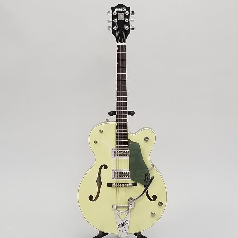 Gretsch double anniversary electric guitar- smoke green MIJ Terada; model #6118; serial #: Gretsch double anniversary electric guitar- smoke green MIJ Terada; model #6118; serial # 012118-872- no case- 42"L 16 1/2"W