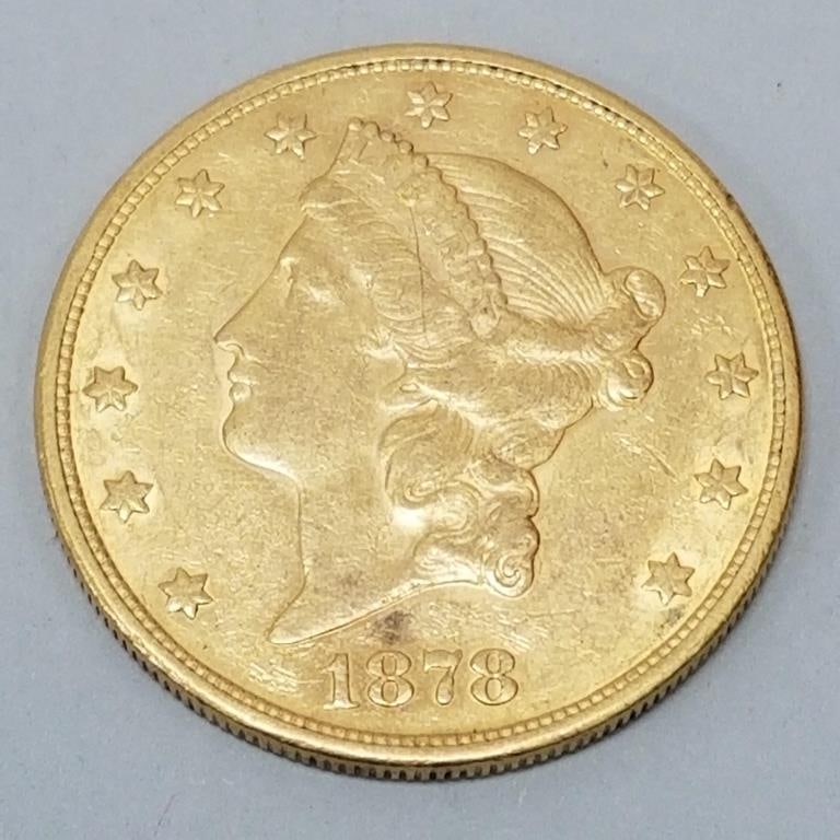 U.S. 1878 S - $20 Liberty gold coin: U.S. 1878 S - $20 Liberty gold coin